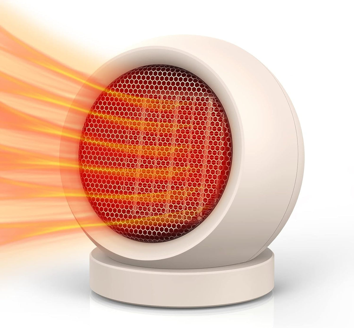 Space Heater, 600W Ceramic Desk Heater for Indoor Use, White
