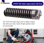 91037 IW Cable Repair Coupling 3/8-Inch Compatible with Drain Cleaning Cable (2)