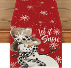 Artoid Mode Grey Snowman Winter Table Runner Home Party Decor 13x90 Inch