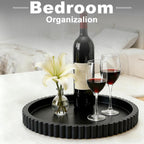 Round Decorative Tray for Coffee Table Decor Table Centerpieces