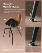 VASAGLE Dining Chairs Set of 2, Upholstered Kitchen Chairs