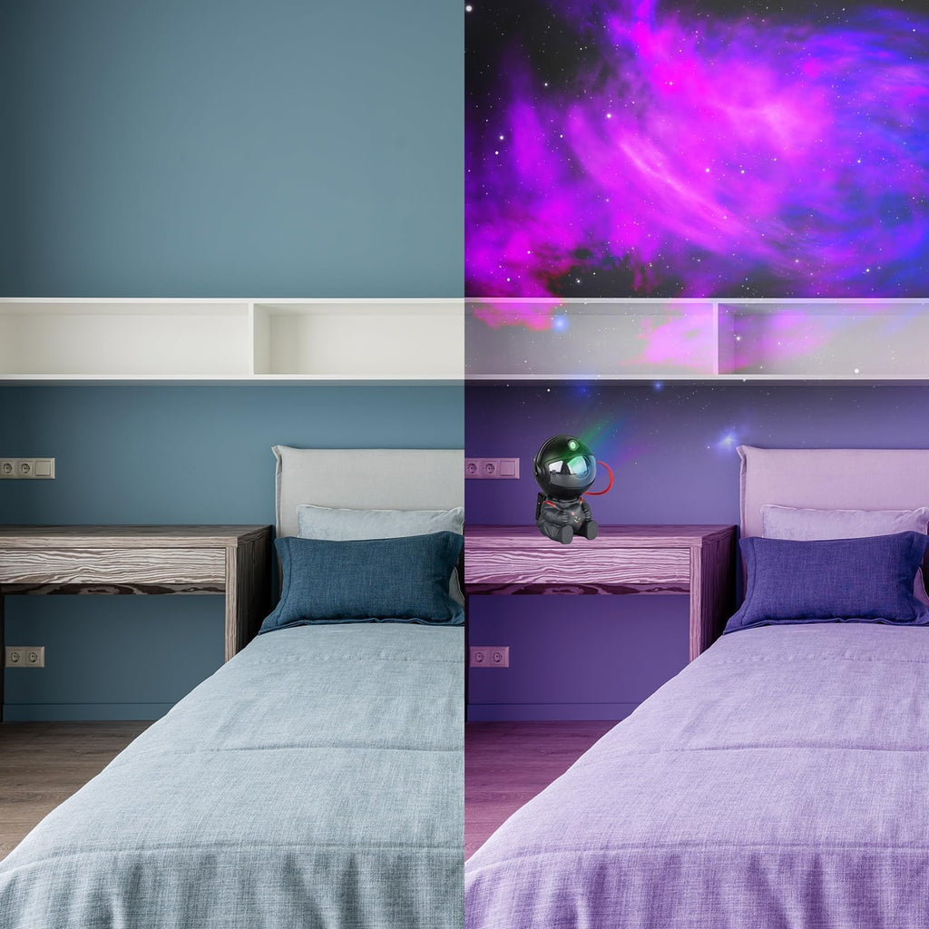 YXQUA Astronaut Galaxy Star Projector, Night Light for Kids, Original Black