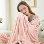 BEDELITE Fleece Blanket Twin Size Pink Morn Throw Blankets - Image 2