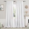 Nanspring White Extra Long Curtains 2 Panels Set 111 Inches Long by Nanspring
