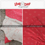 Lamb Chop Bedding Set, Twin Size 5-Piece Super Soft Fluffy Reversible Comforter & Sheet Set with Sham, (100% Officially Licensed Product) by Franco Collectibles