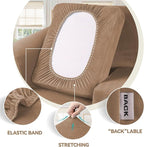 WEERRW 4 Pieces Polyester and Spandex High Stretch Couch Covers - Image 3