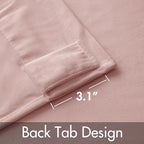 MIULEE Baby Pink Velvet Curtains 96 inches - Image 3
