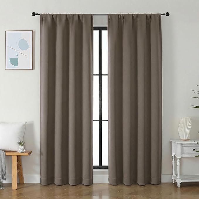 Simplebrand Ava Latte Blackout Curtains by Simplebrand