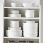 MALACASA 12-Piece Porcelain Dinnerware Set, Modern White Dish Set for 4