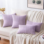 MIULEE Purple Decorative Throw Pillow Covers 18x18 Inch - Image 4