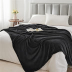 BEDELITE Fleece Blanket Black Throw Blankets - Image 6