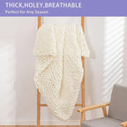 Bigacogo Chunky Knit Throw Blanket - Image 4