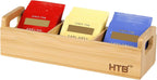 HTB Small Bamboo Tea Bag Holder with 3 Compartments