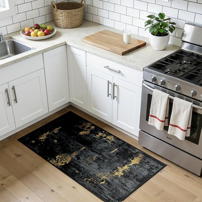 Washable Area Rugs 2'x4' Non-Slip Modern Abstract Soft - Image 3