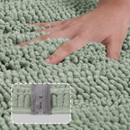 Turquoize Bathroom Runner Rug 17"x47", Soft Absorbent Chenille Bath Rug