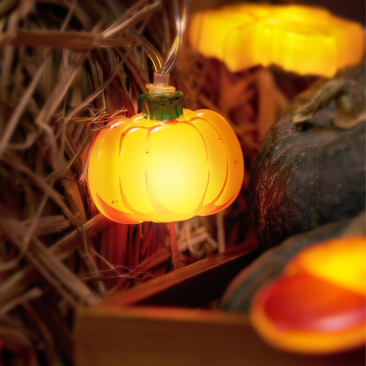 LOLStar Fall Decor, Fall String Lights, 9.8FT 20LED Thanksgiving Lights