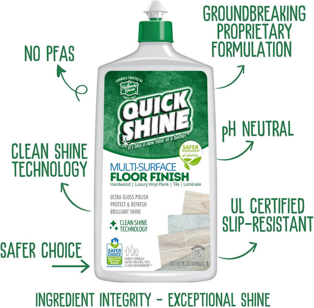Quick Shine Multi-Surface Floor Care System 27 oz-2 Pk, Clean & Polish
