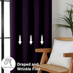 Simplebrand Ava BlackBerry Blackout Curtains - Image 7