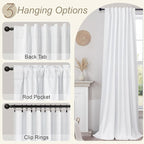Neutral 10ft Blackout Curtains 120 Inches Long Elegant Cottage Floor Length - Image 6