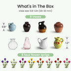 8 Pcs Cute Mini Vase Magnets for Fridge, Funny Plant Decorative Magnets