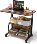 QZMDSM Portable Rolling Desk on Wheels