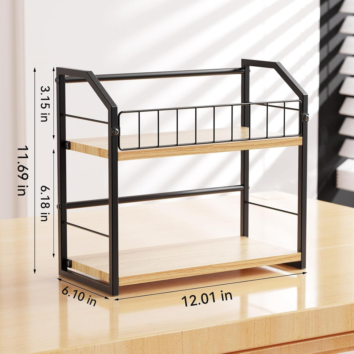 CD Storage, 2 Tier CD holder & Display, 60 Capacity-Natural Wood 2 Pack
