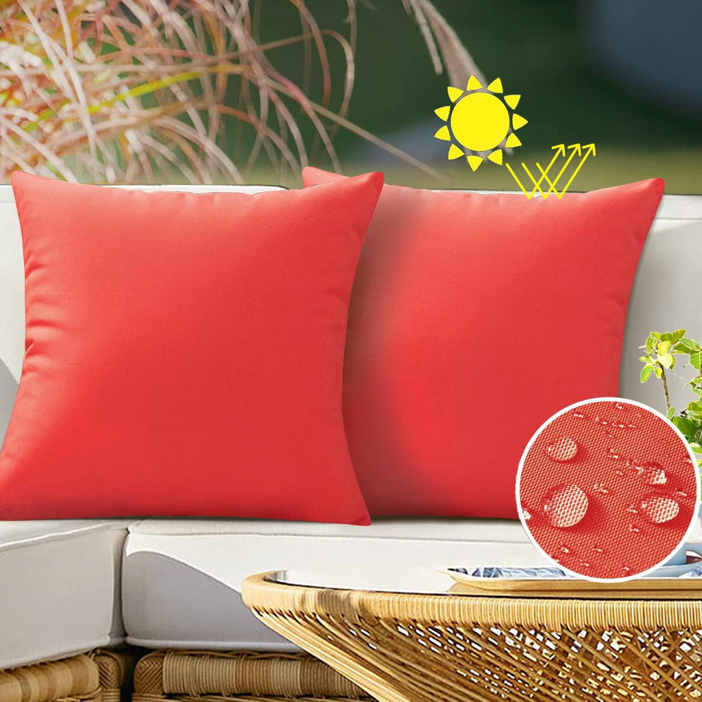 VAKADO Outdoor Waterproof Throw Pillow Covers 18X18 Set of 2 Decorative Army Green Patio Furniture Cushion Cases Outside Decor for Couch Garden Bench Porch