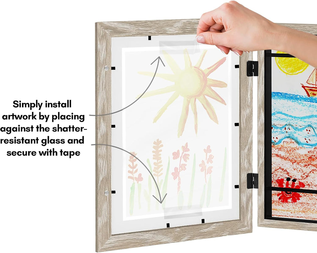 Americanflat 8.5x11 Changeable Kids Art Frame - Driftwood