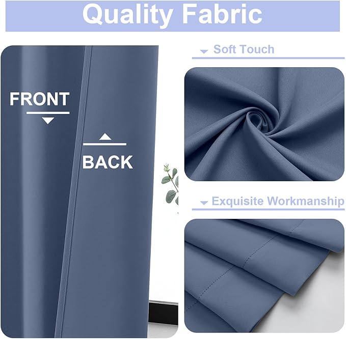 Simplebrand Denim Blackout Curtains - Image 3