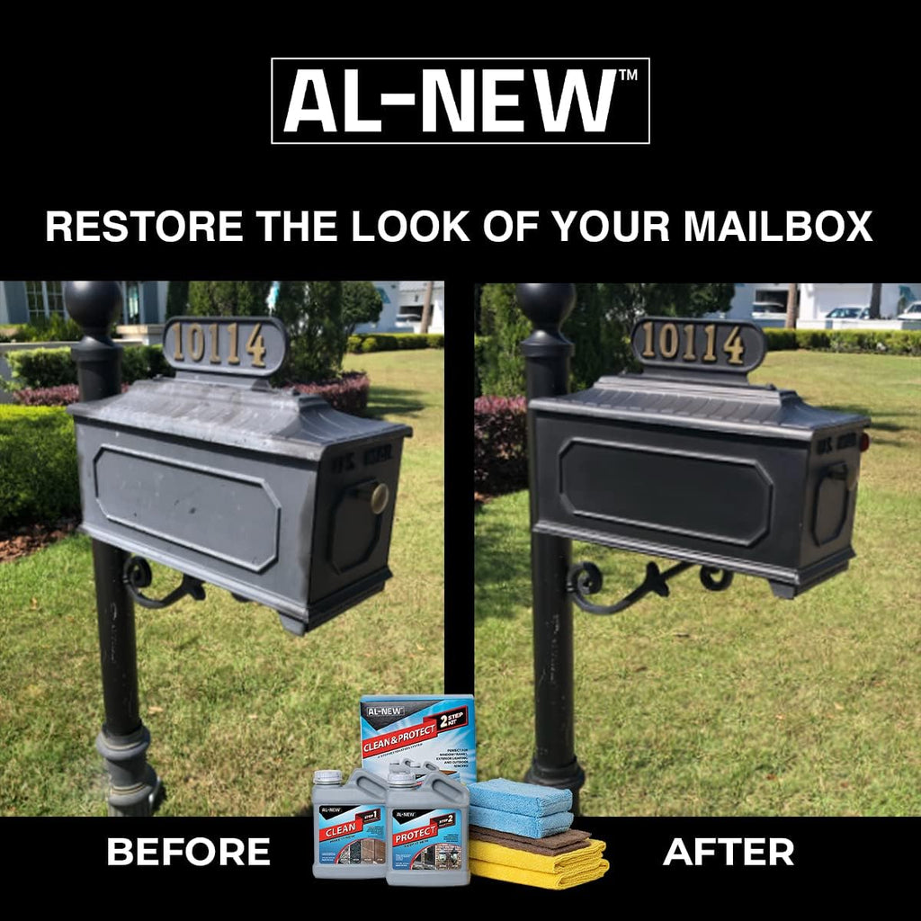 AL-NEW 2 Step Clean & Protect Kit | Clean, Restore, & Protect Your Outdoor Patio Furniture, Garage Doors, Exterior Lights, Window Frames, and More (16 Ounce Kit)
