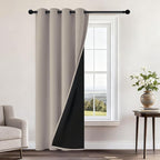 Yakamok 100% Blackout Curtains 84 Inches Long, 2 Thick Layers Heat and Full by Yakamok