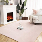 Ashler Faux Fur Rug, Ultra Soft Faux Rabbit Fur, 6 x 9 Feet Rectangle, Machine - Image 7