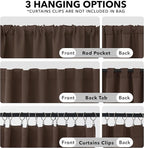 Deconovo Blackout Curtains, Thermal Insulated, W42 x L54 2 Panels, Back Tab - Image 2