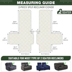 TAOCOCO 100% Waterproof Loveseat Recliner Covers 2 Seater, Split Loveseat Covers - Image 2