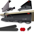 Under Desk Cable Management Tray - No Drill Organizer for Glass Desk. Perfect Standing Cable Management Rack (Black Wire Tray - Single 17'')
