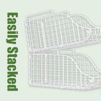 Sonyabecca 4-Pack Stackable Can Rack Organizer for Kitchen Pantry，White