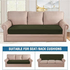 H.VERSAILTEX Velvet Stretch Individual Couch Cushion Cover Plush Cushion - Image 3