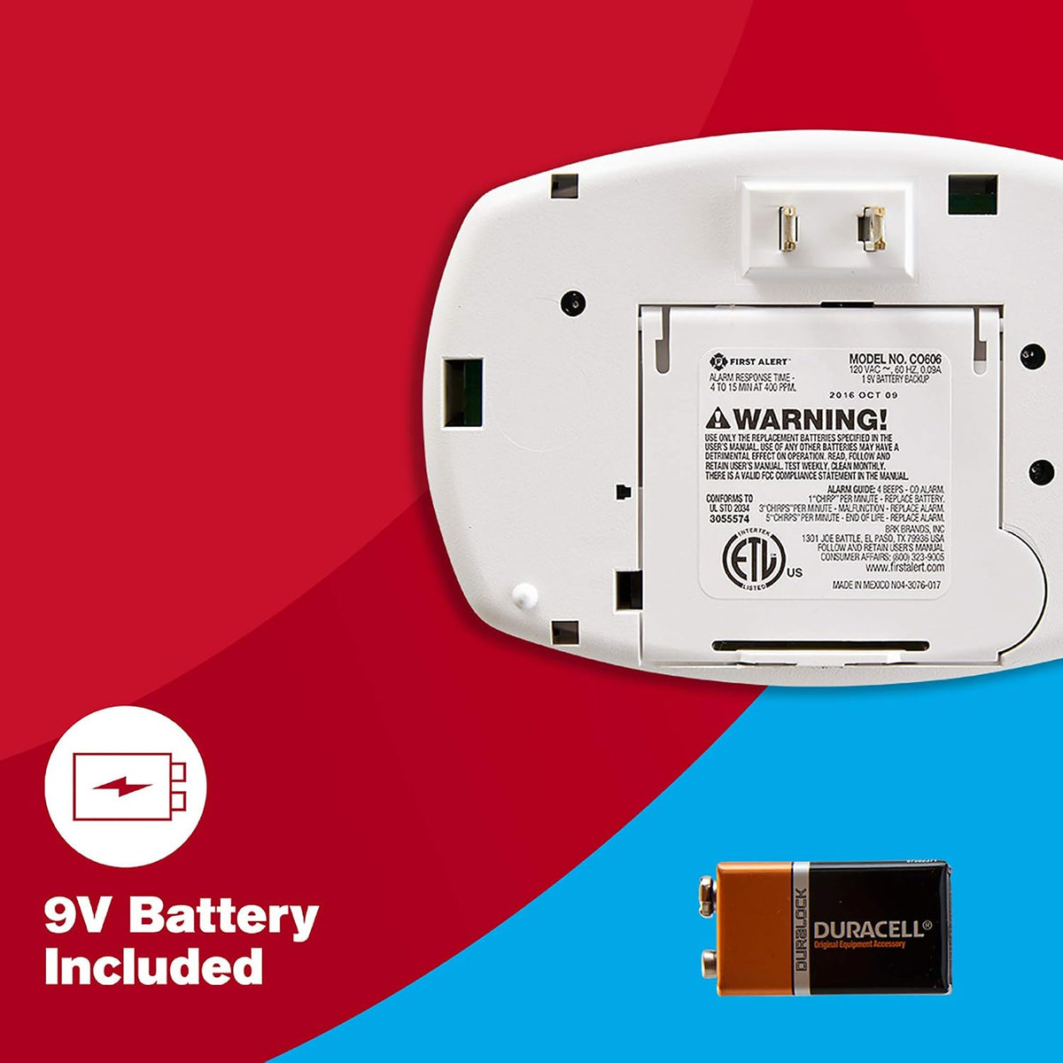 First Alert Plug in Carbon Monoxide Alarm
