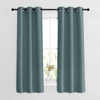 NICETOWN Blackout Greyish Blue Curtains 2 Panels Set by NICETOWN