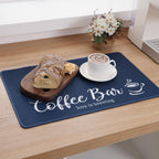 SHACOS Coffee Mat 2 Pack 12x19 Inch Absorbent Non-Slip Rubber Backing