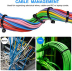 Zip Ties 8 inch Black Zip Ties 1000 Pack, Wire Ties with 50lb Tensile Strength, UV Resistant Cable Ties, Self-locking Plastic Ties for Indoor and Outdoor Use, by Tantti.