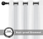 Linen Outdoor Curtains for Patio Waterproof 4 Pcs 54x84 In White