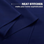 NICETOWN Royal Blue Blackout Kitchen Curtains - Image 4