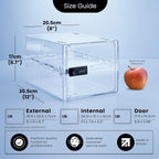 Lockabox One™ 10L Lockable Storage Box and Lock Box with Code (Crystal)
