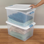 Sterilite Latching Box with Lids for Home and Office, 64 Quart, 4-Pack