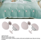 Bed Sheet Fasteners, Duvet Cover Clips Plastic Mushroom Head Design Easy to Use Cotton Surface 16 Pack for Firm Mattresses (Gray)