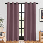 NICETOWN Blackout Curtains for Bedroom, Dry Rose, 42 W by 80 L, Thermal by NICETOWN