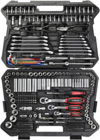 STARWORK TRUE MECHANIC™ 314-Piece Mechanics Tool Set and Socket Set, 1/4", 3/8", 1/2" Drive, Professional, Metric