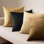 MIULEE Velvet Throw Pillow Covers 18x18 Inch Pack of 2 Black