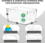 ClearSpace Clear Plastic Storage Bins – Pantry Organizers & Storage Containers, Cabinet Organizer - Home Organization Must Haves for Kitchen, Laundry Room, Office, Closet, Garage & Freezer